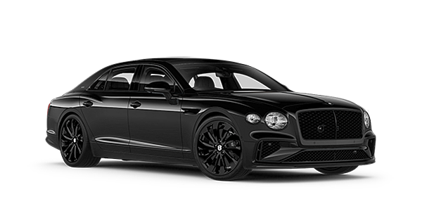Bentley Bordeaux Bentley New Flying Spur Black Edition front three quarter in Onyx paint